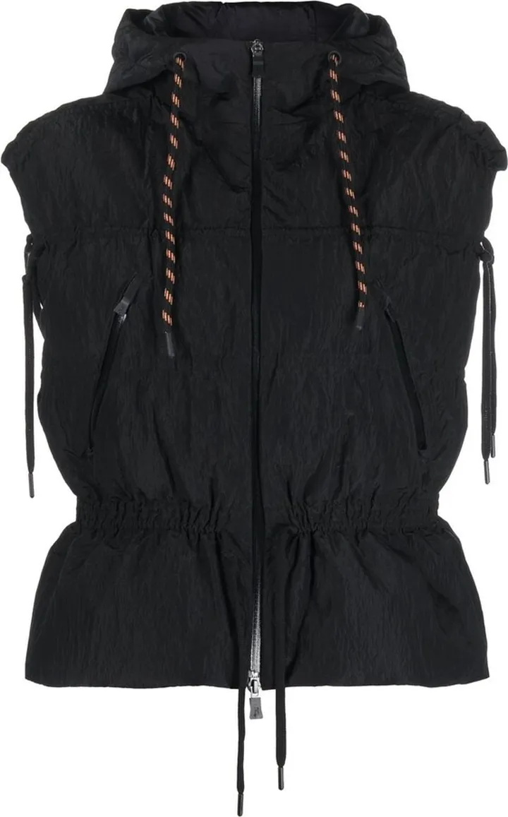 Drawstring Peplum Down Gilet