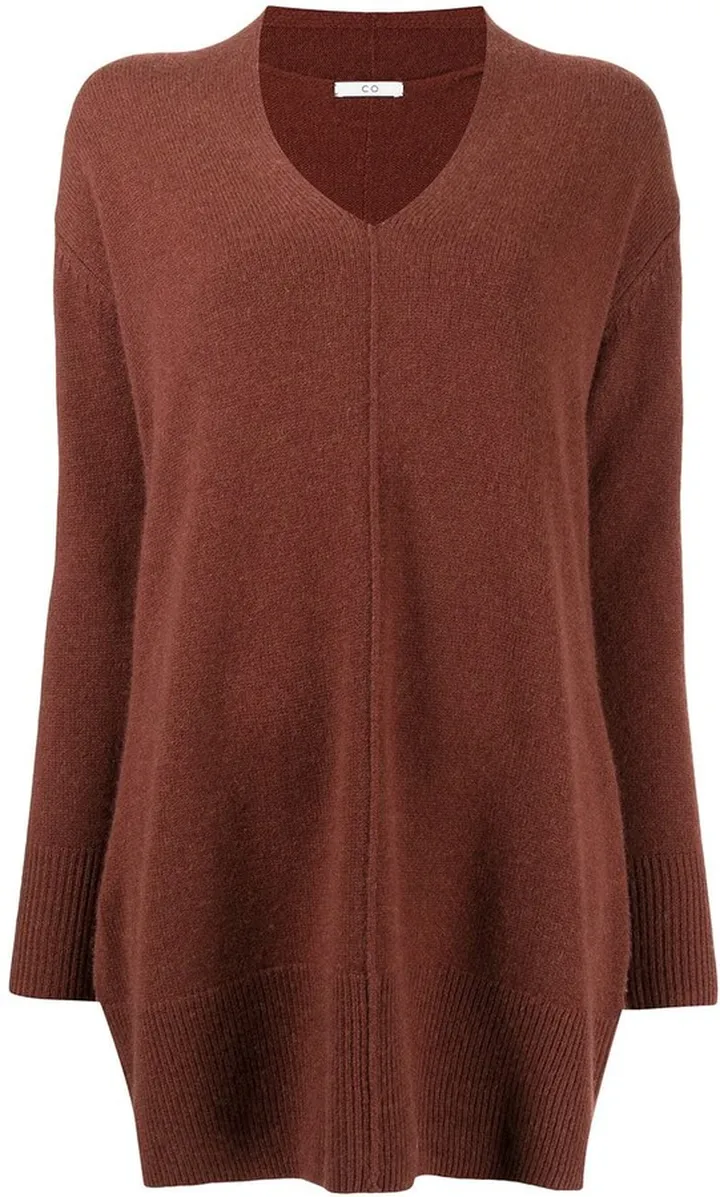 V-neck cashmere-knit top