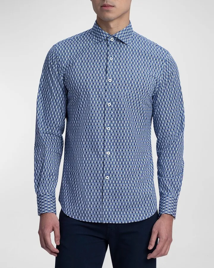 Men's Axel Shaped Comfort Stretch Sport Shirt - Bull's Eye