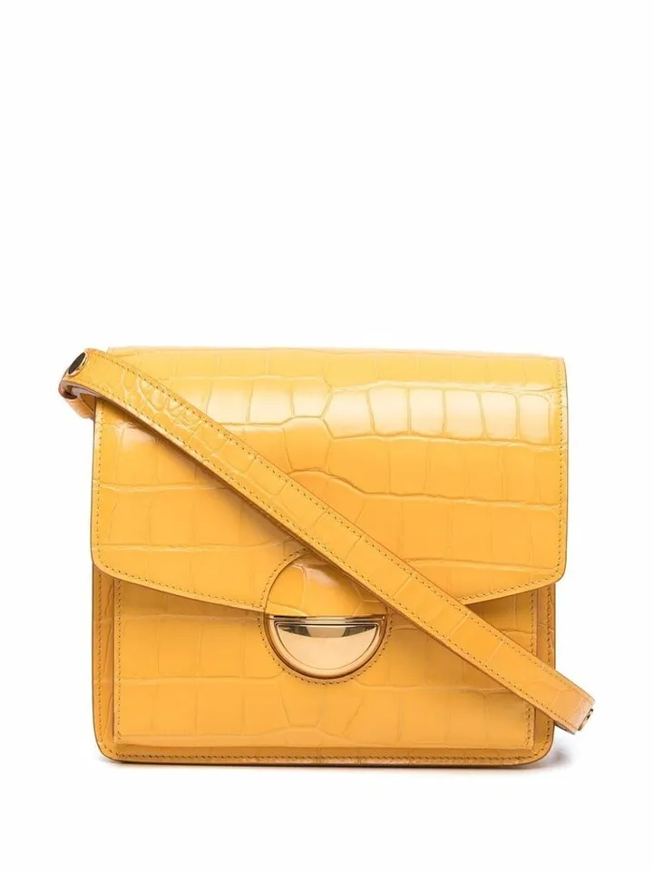 embossed Dia leather shoulder bag