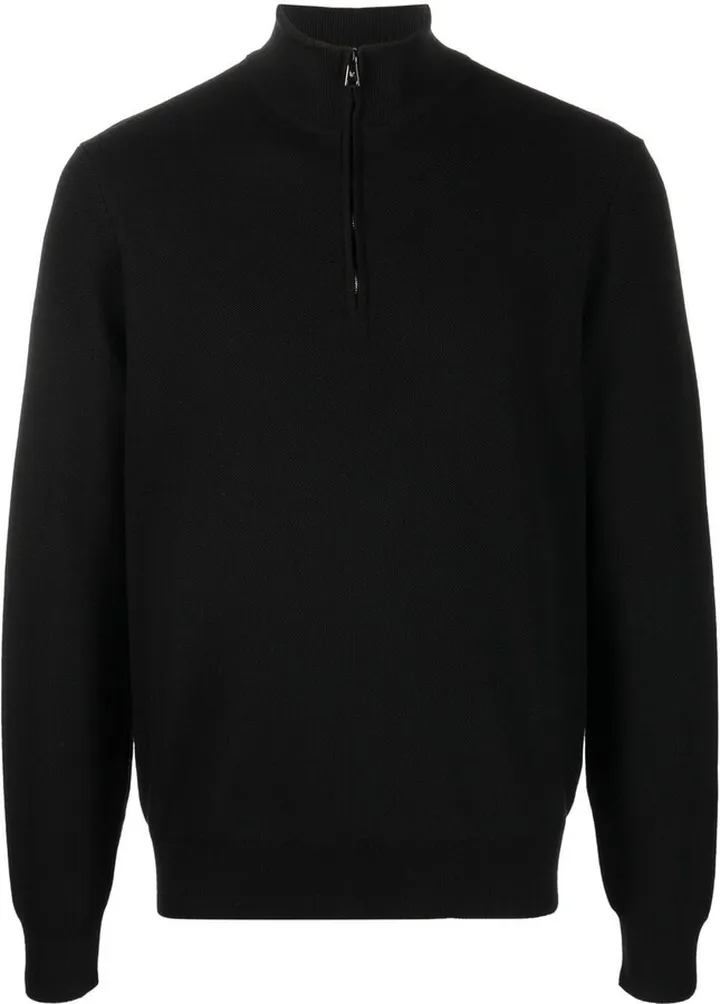 Ribbed-Knit Half-Zip Jumper