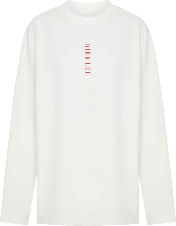 moon-print long-sleeve T-shirt