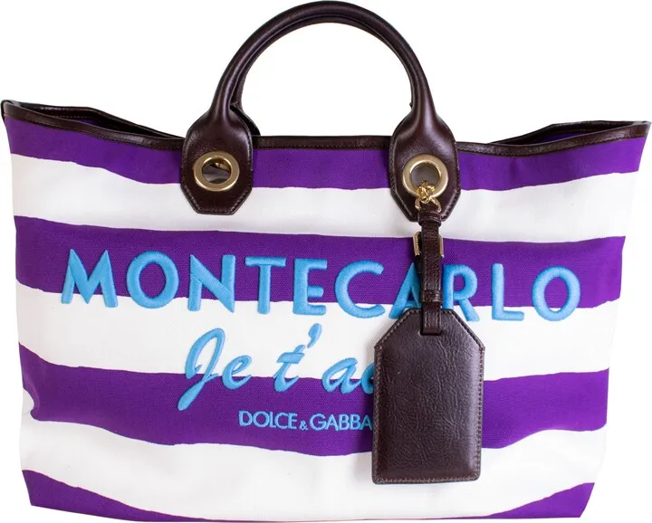 Dolce & Gabbana Striped Montecarlo Beach Women's Bag