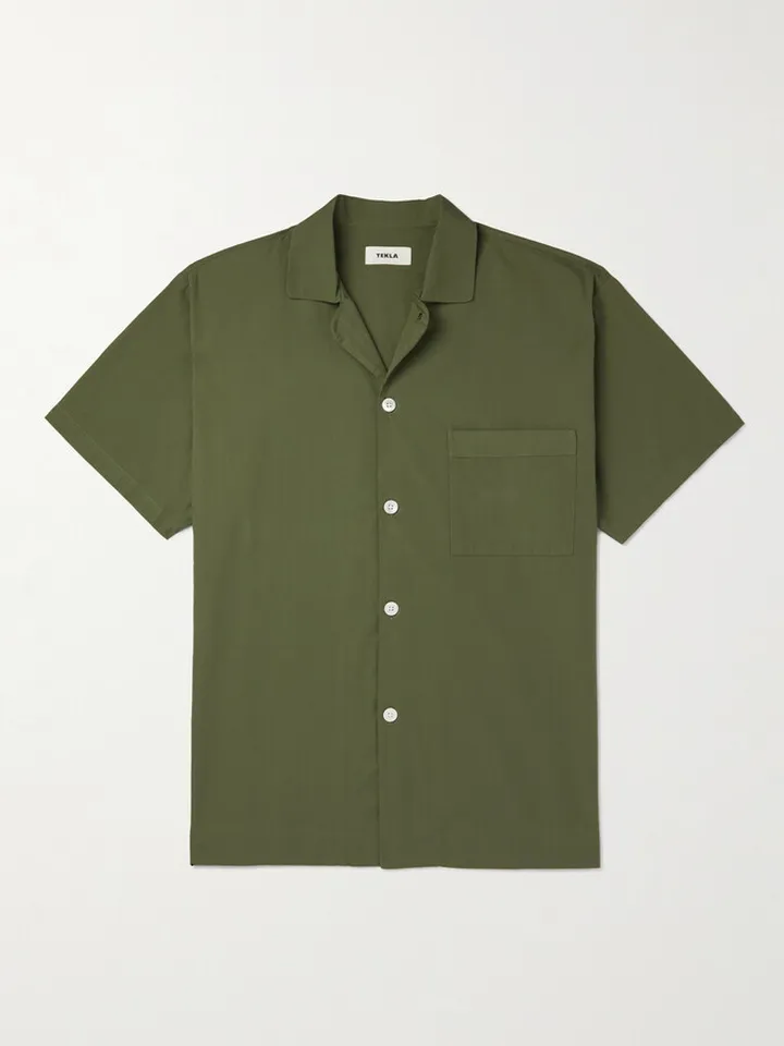 Organic Cotton-Poplin Pyjama Shirt