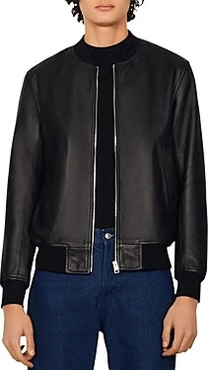 Sandro New Monaco Leather Jacket