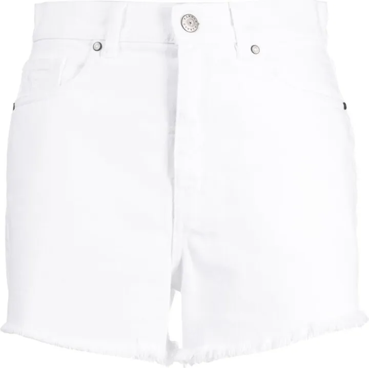 Frayed-Hem Cotton Shorts
