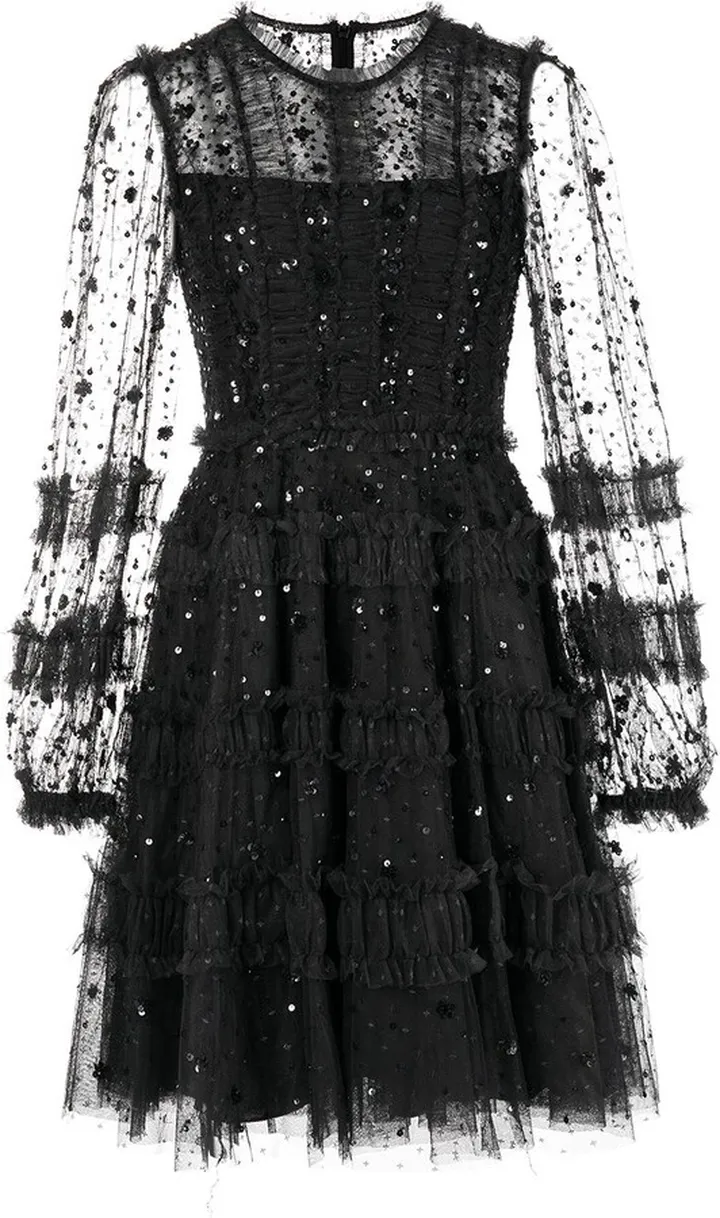 Violet Shimmer mini-dress