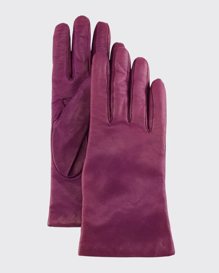 Cashmere-Lined Napa Leather Gloves