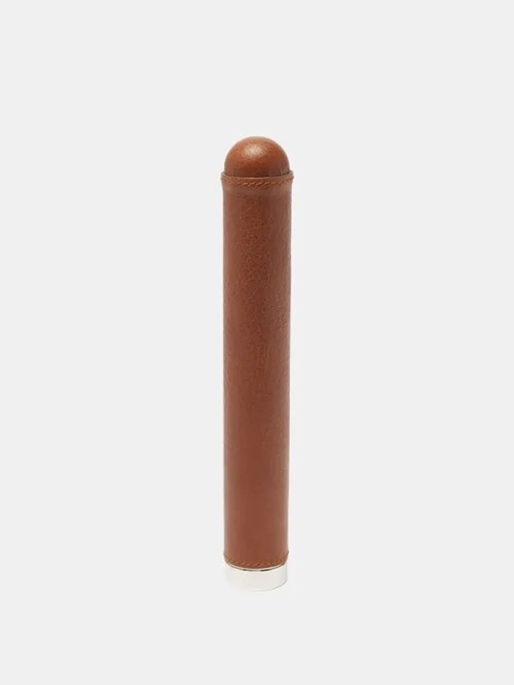 Leather And Stainless Steel Cigar Case