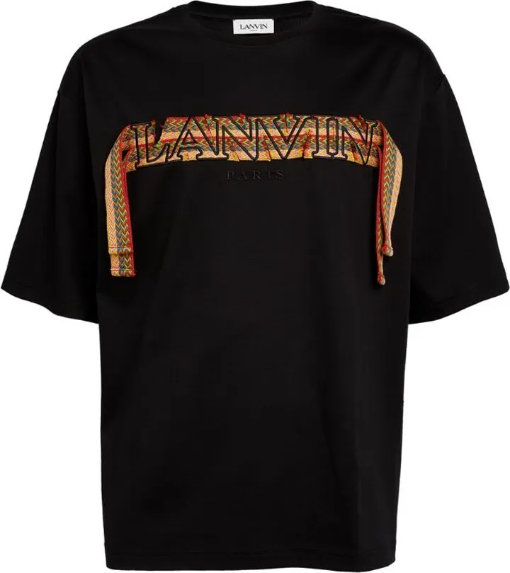 Lanvin Embroidered Curb Logo T-Shirt