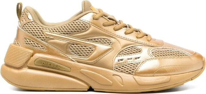 Mesh-Panelled Low-Top Sneakers