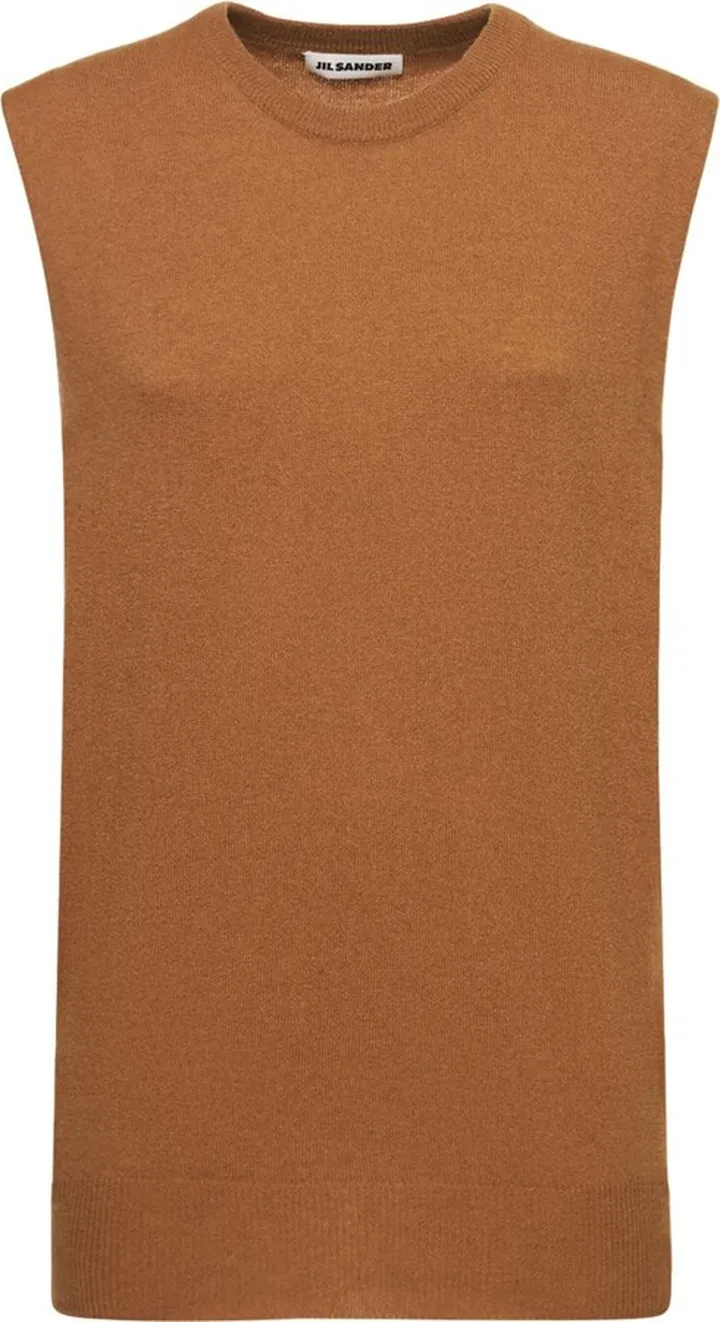 Boyfriend fit knit cashmere vest