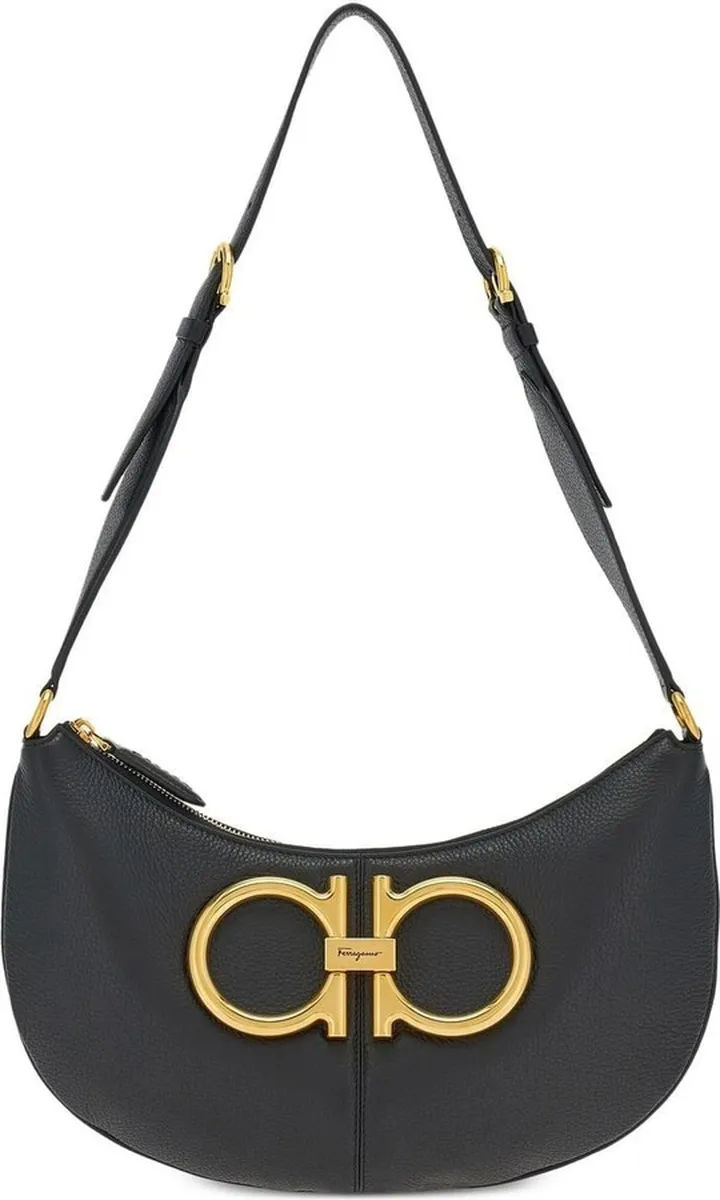 Gancini-plaque shoulder bag