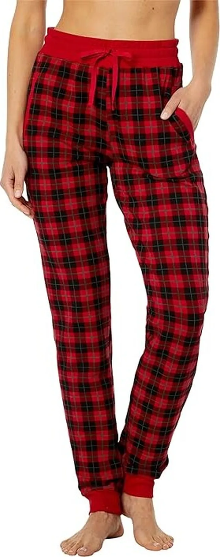 Kickee Pants Fleece Joggers (Anniversary Plaid) Women's Casual Pants