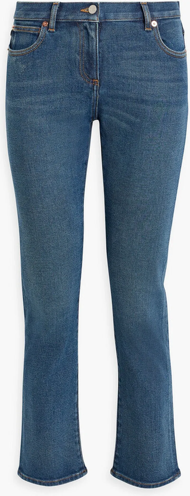 Mid-rise slim-leg jeans