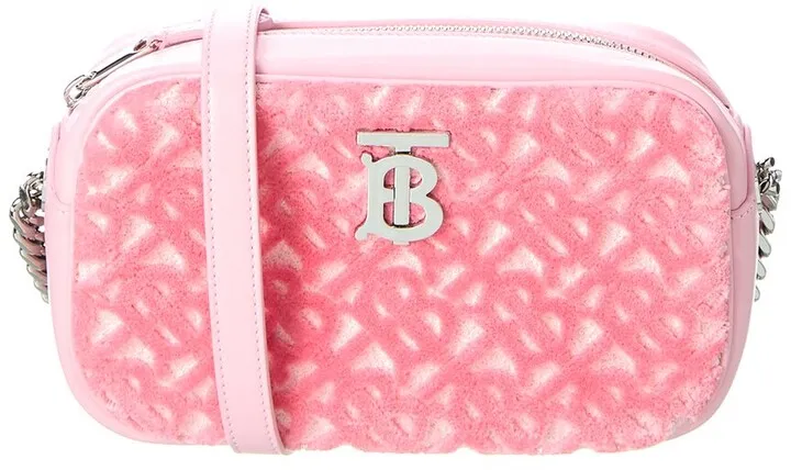 Burberry Lola Mini Terry & Leather Camera Bag