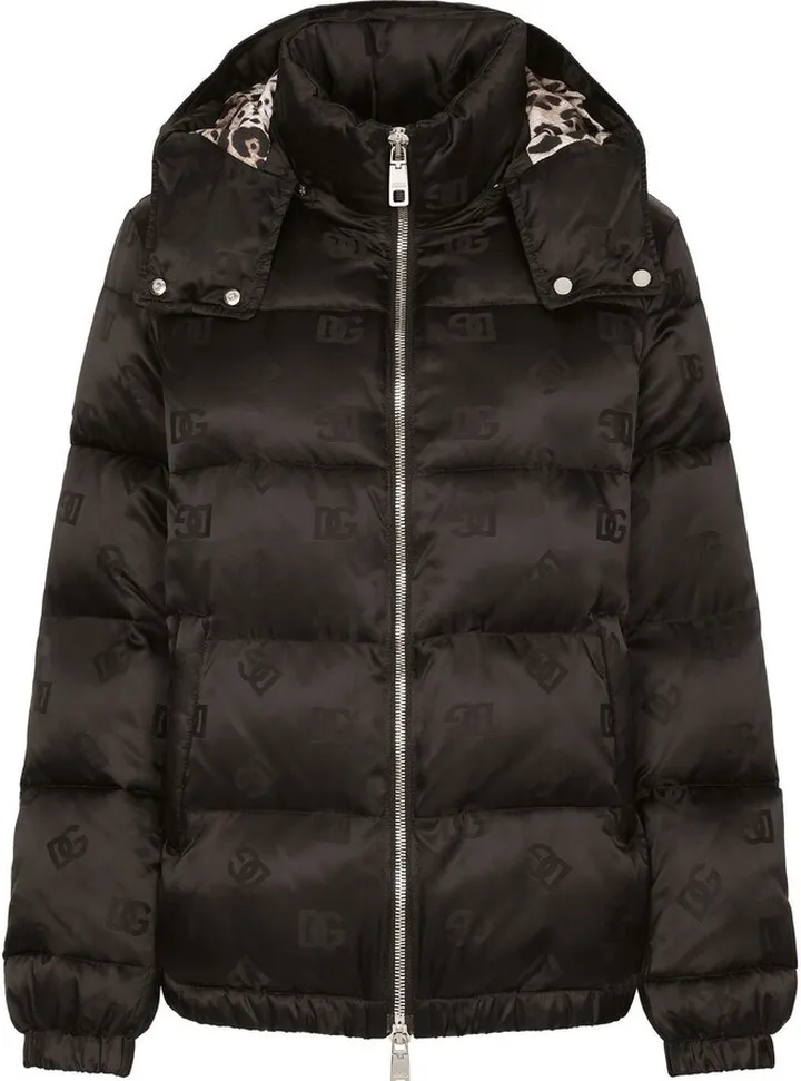 Logo-Print Hooded Puffer Jacket
