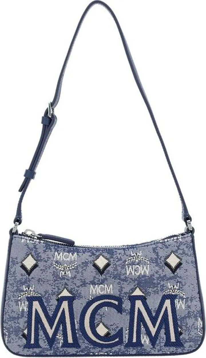 MCM Aren Vintage Monogram Jacquard Shoulder Bag