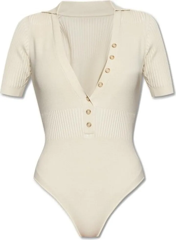 Jacquemus V-Neck Buttoned Knitted Bodysuit