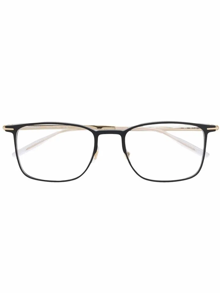 Matte-Effect Square-Frame Glasses