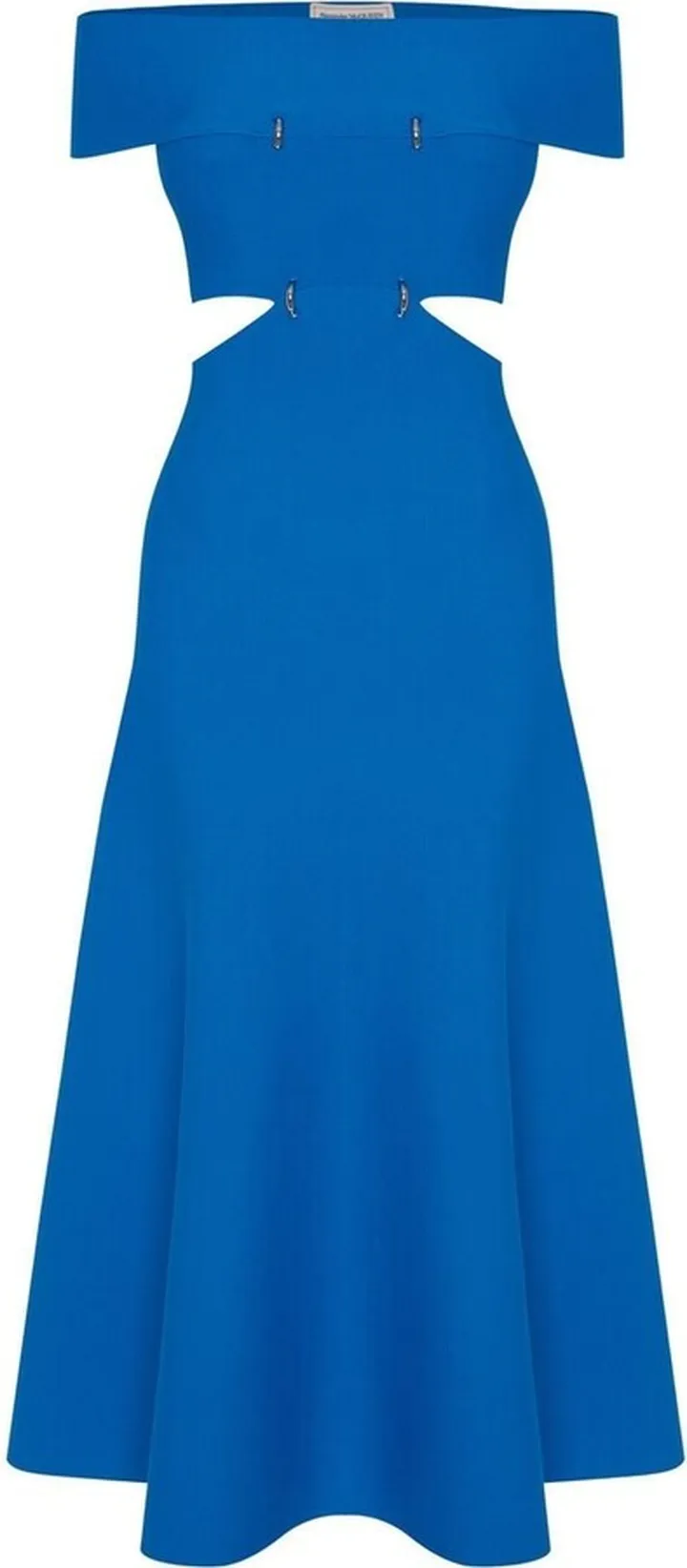 Off-Shoulder Flared Midi Dress