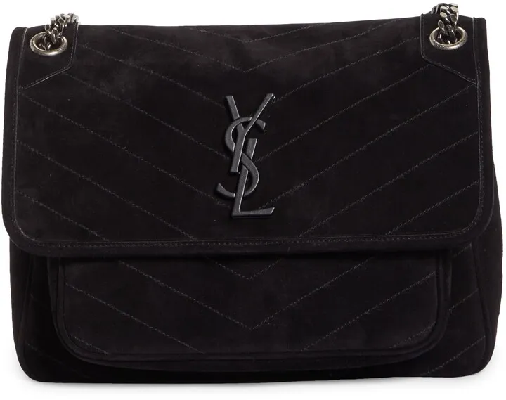 Medium Niki Suede Shoulder Bag