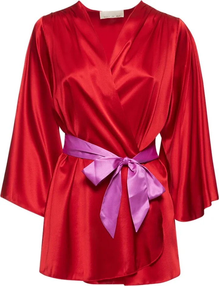 Angel Sleeve satin Robe