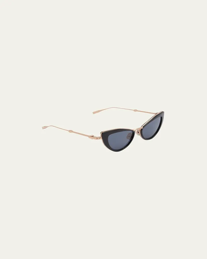 VIII Titanium & Acetate Cat-Eye Sunglasses