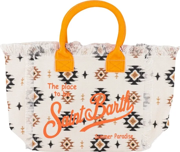 Canvas handbag with Navajo print
