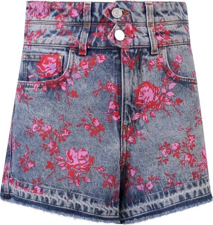 Philosophy Di Lorenzo Serafini Floral-Printed Denim Shorts