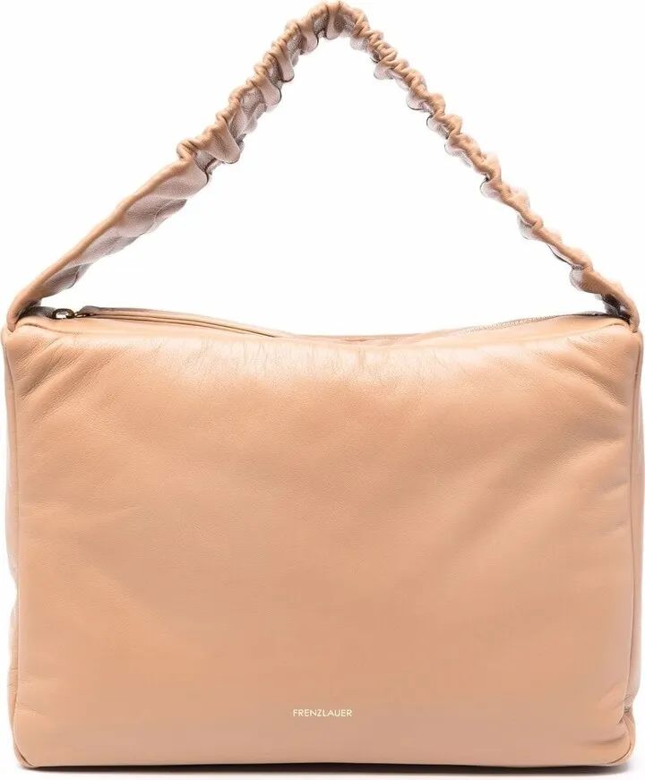 Gathered-Handle Tote Bag