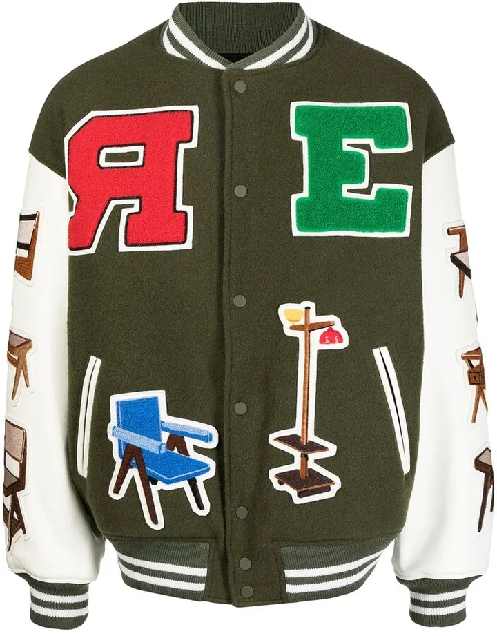 Patch-Detail Bomber Jacket