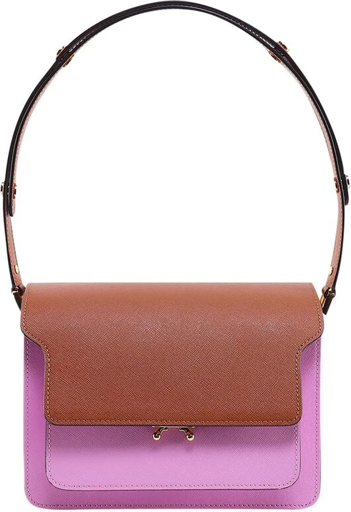 Marni Trunk Color-Block Medium Shoulder Bag