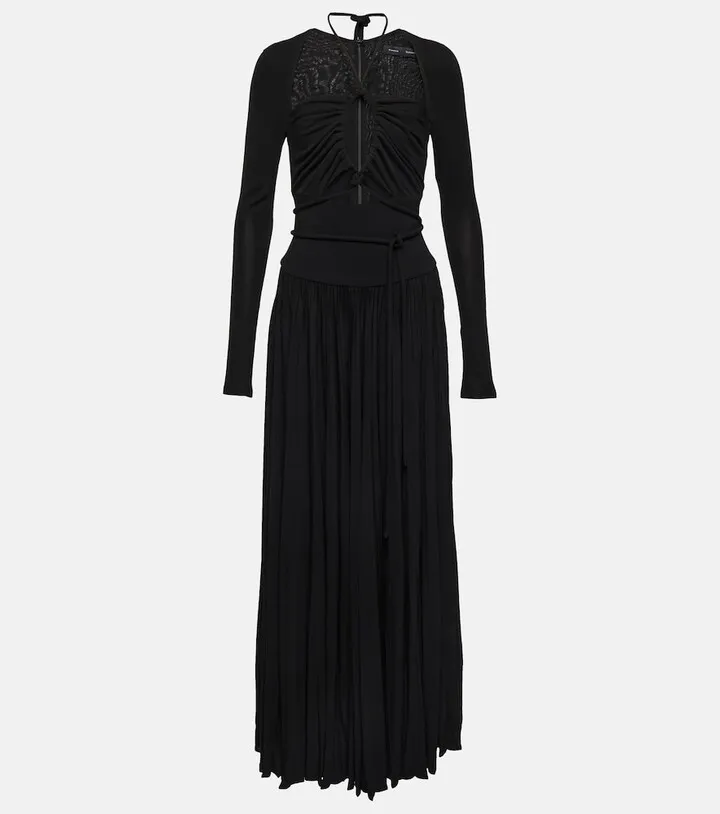 Cutout jersey maxi dress