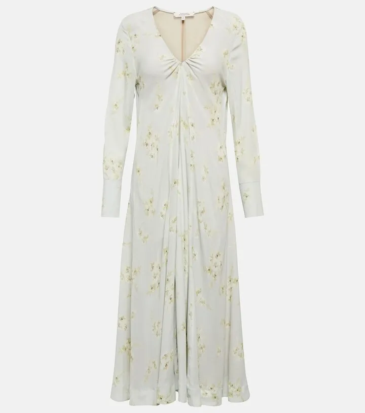 Pastel Dreams floral midi dress