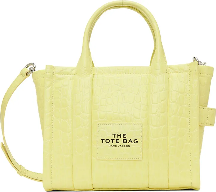 Marc Jacobs Yellow Mini Croc-Embossed 'The Tote Bag'
