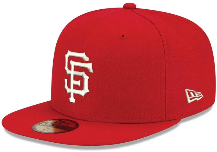 Men's New Era Red San Francisco Giants Logo White 59FIFTY Fitted Hat