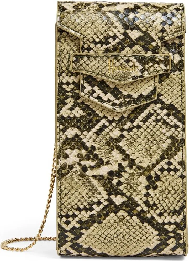 Harrods Mini Croc-Embossed Nano Bag