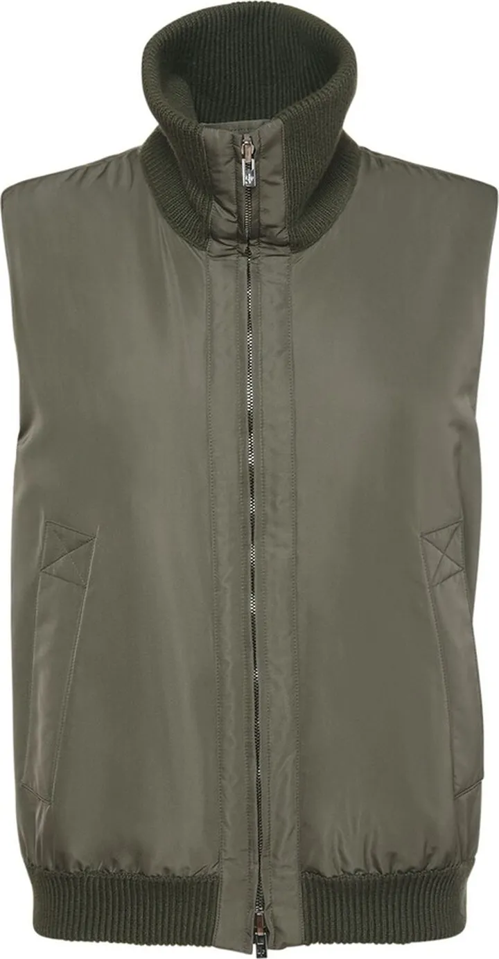 Everdeen reversible teddy puffer vest