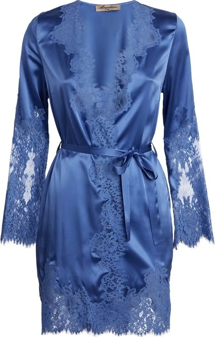 Marjolaine Silk-Blend Short Robe