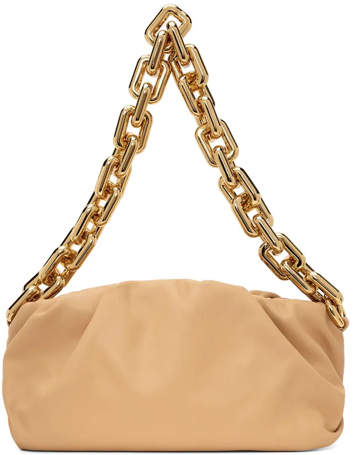 Bottega Veneta Beige ‘The Chain Pouch’ Clutch