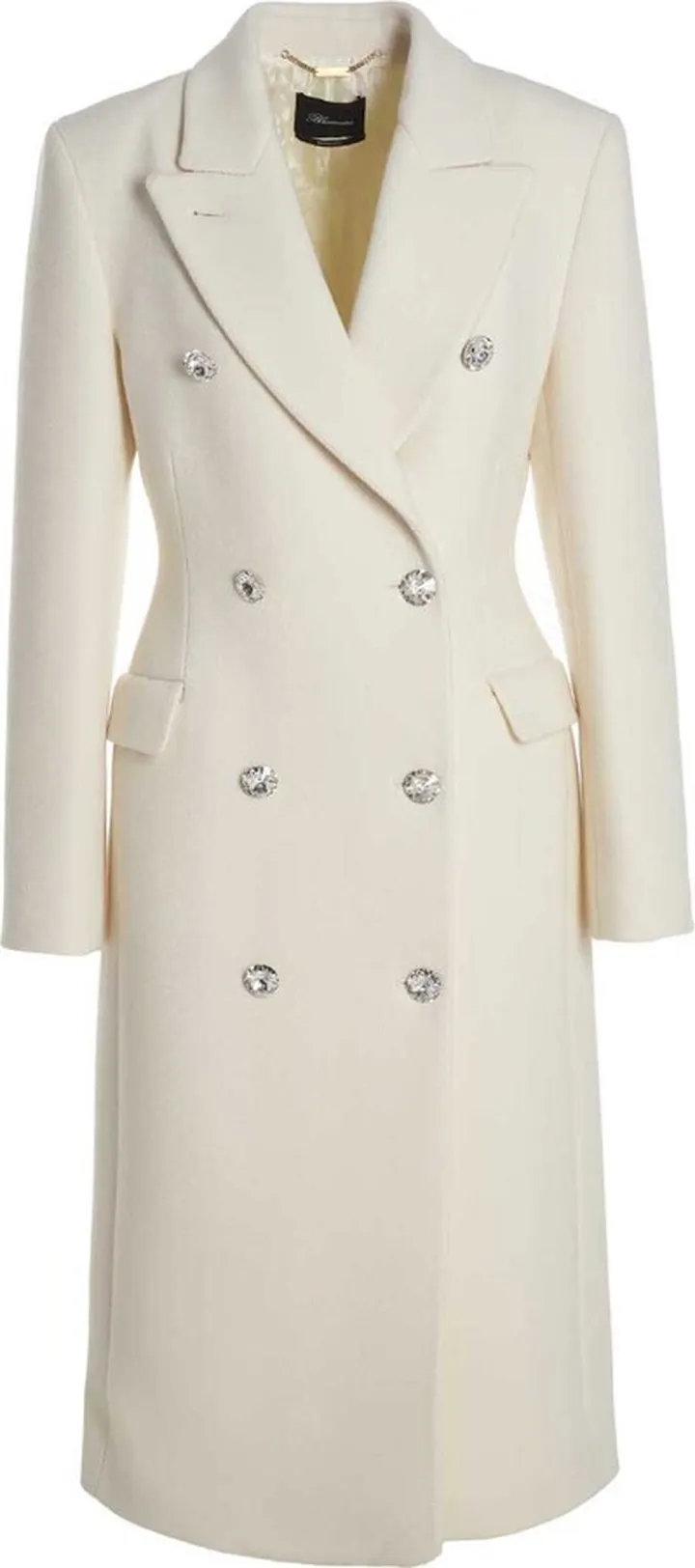 Double Breast Jewel Button Coat Blumarine