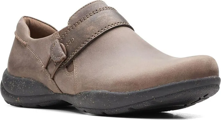 Roseville DOT Womens Leather Stretch Clogs