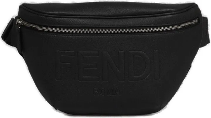Logo Debossed Zipped Belt Bag