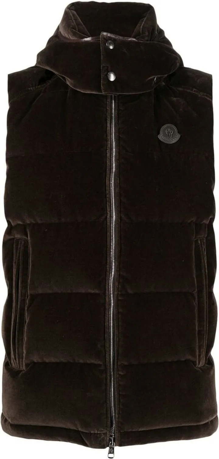 Vexin padded velvet gilet