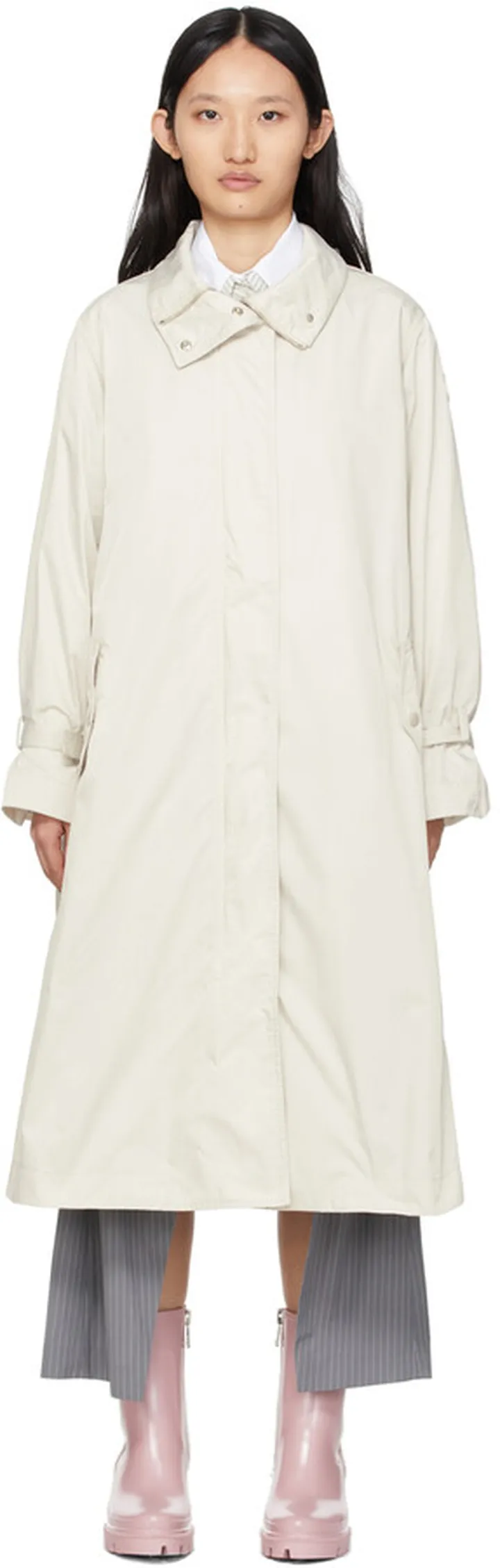 Moncler Off-White Tourgeville Trench Coat