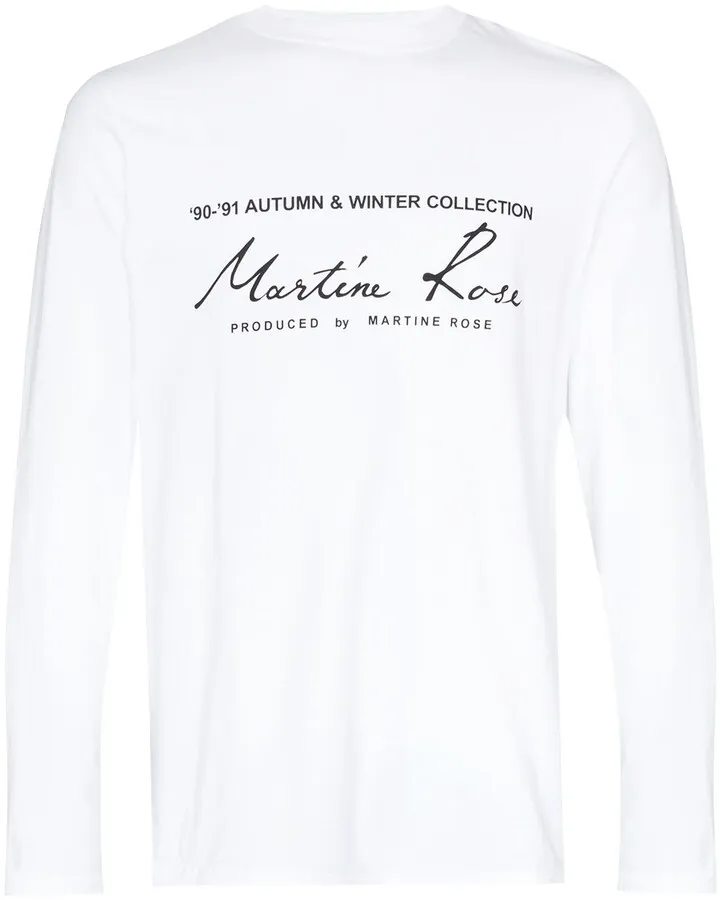 logo print long-sleeved T-shirt