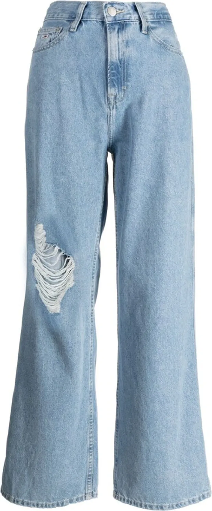 Claire high-waisted denim trousers