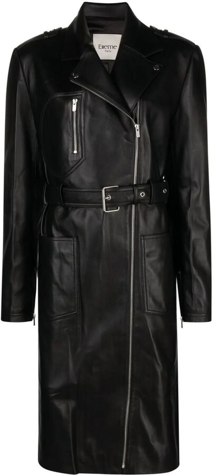Belted Biker Coat