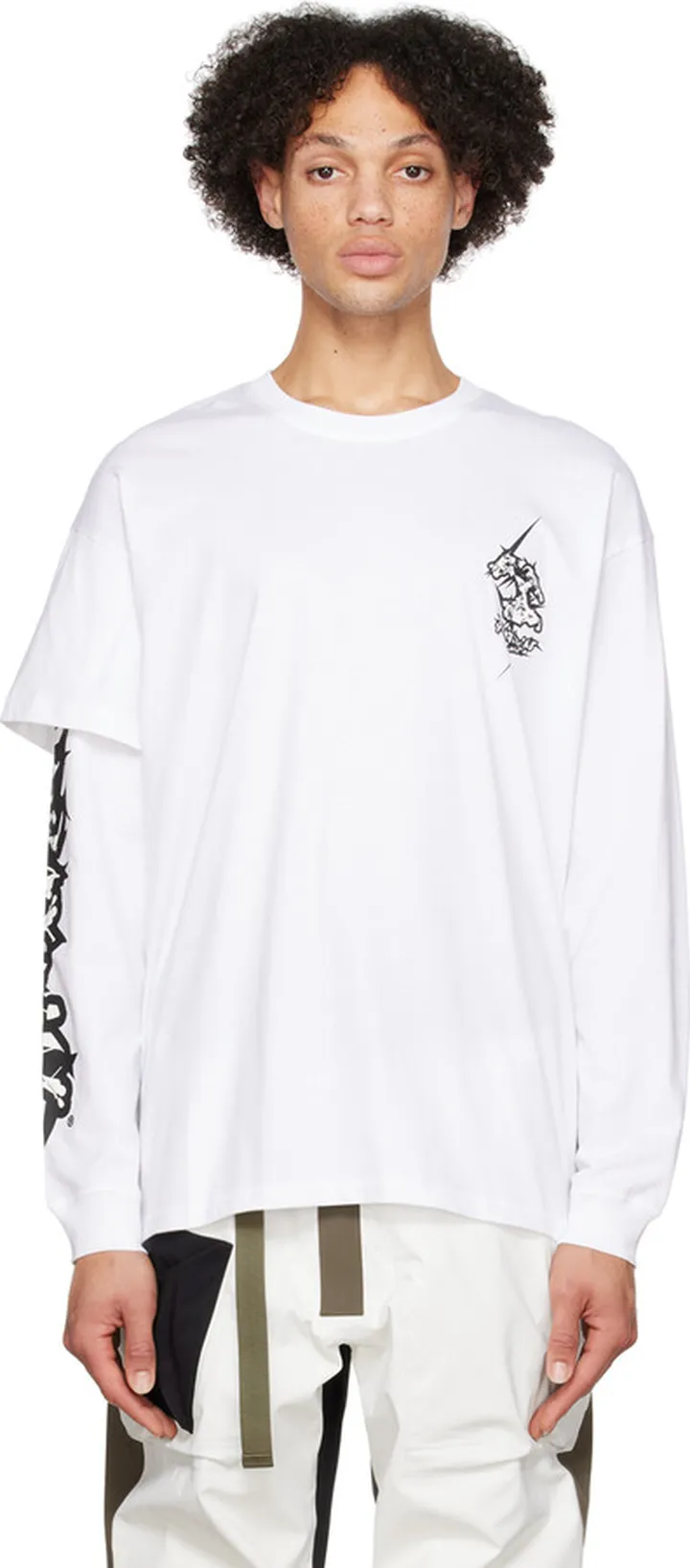 ACRONYM White Layered Long Sleeve T-Shirt